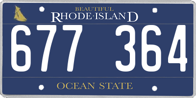 RI license plate 677364