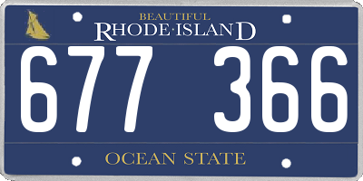RI license plate 677366