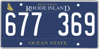 RI license plate 677369
