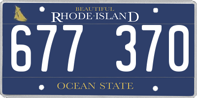 RI license plate 677370