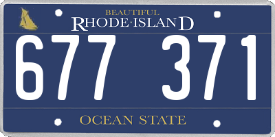 RI license plate 677371