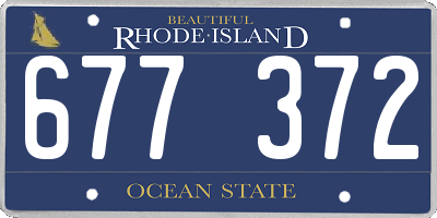 RI license plate 677372