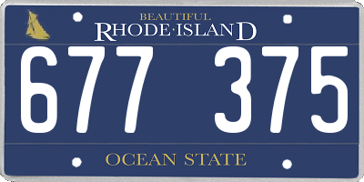 RI license plate 677375
