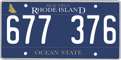 RI license plate 677376
