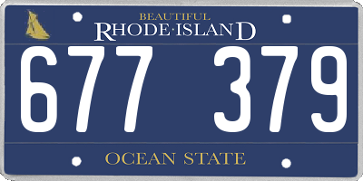 RI license plate 677379