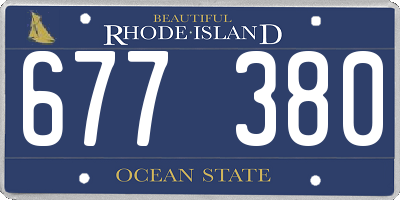 RI license plate 677380