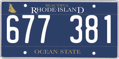 RI license plate 677381