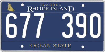 RI license plate 677390