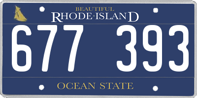 RI license plate 677393