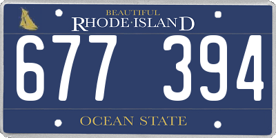 RI license plate 677394