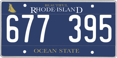 RI license plate 677395