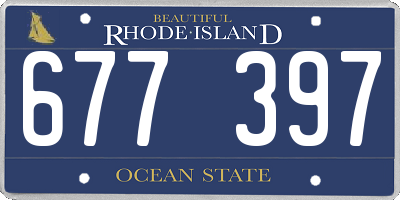 RI license plate 677397