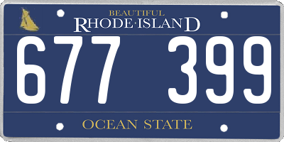 RI license plate 677399