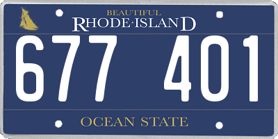 RI license plate 677401