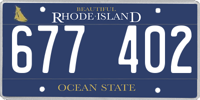 RI license plate 677402