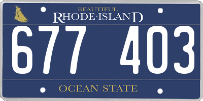 RI license plate 677403