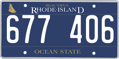 RI license plate 677406