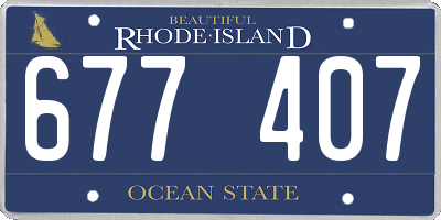RI license plate 677407