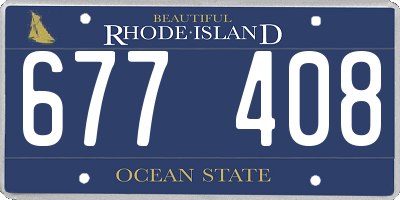 RI license plate 677408