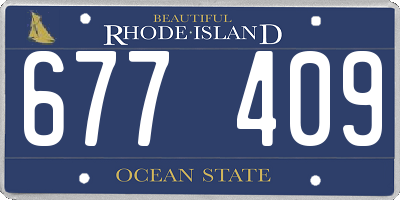 RI license plate 677409
