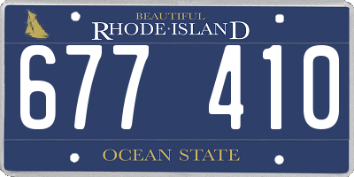RI license plate 677410