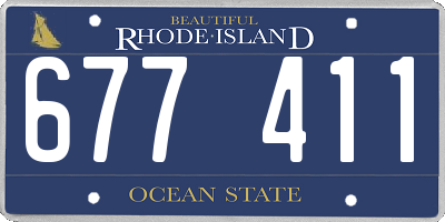 RI license plate 677411