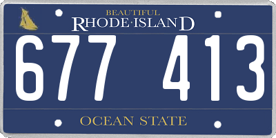 RI license plate 677413