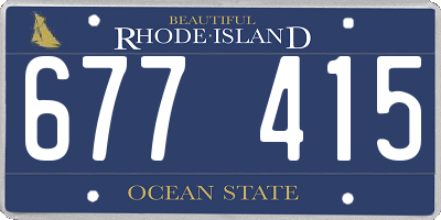 RI license plate 677415