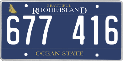RI license plate 677416