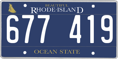 RI license plate 677419