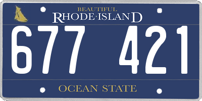 RI license plate 677421
