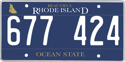 RI license plate 677424