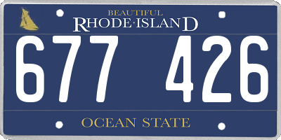 RI license plate 677426