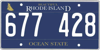 RI license plate 677428