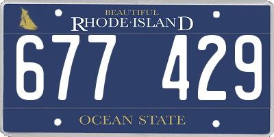 RI license plate 677429