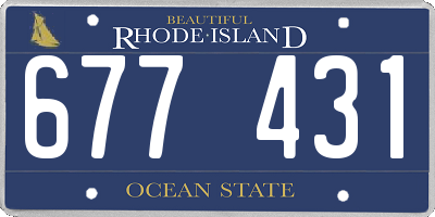 RI license plate 677431