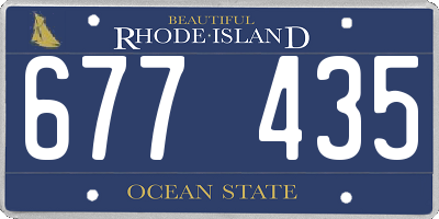 RI license plate 677435