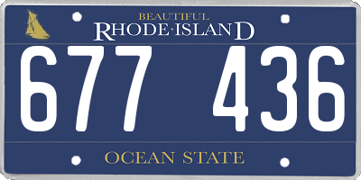 RI license plate 677436