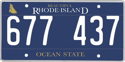 RI license plate 677437