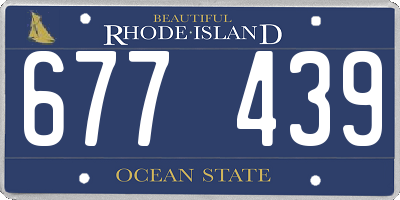 RI license plate 677439