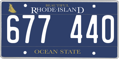 RI license plate 677440