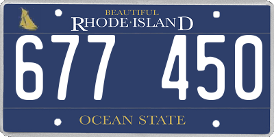 RI license plate 677450