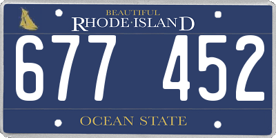 RI license plate 677452