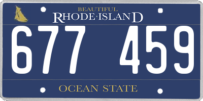 RI license plate 677459