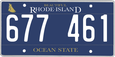RI license plate 677461