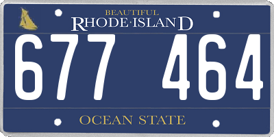 RI license plate 677464