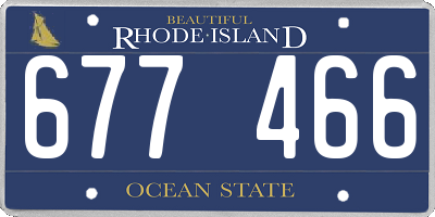 RI license plate 677466