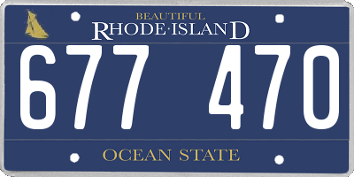 RI license plate 677470