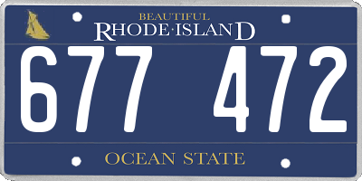 RI license plate 677472