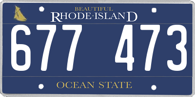 RI license plate 677473